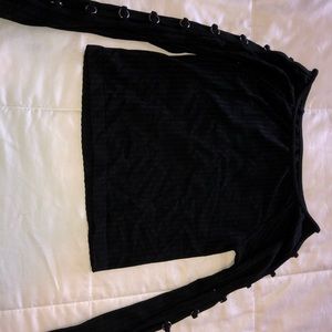 Black beaded crop top